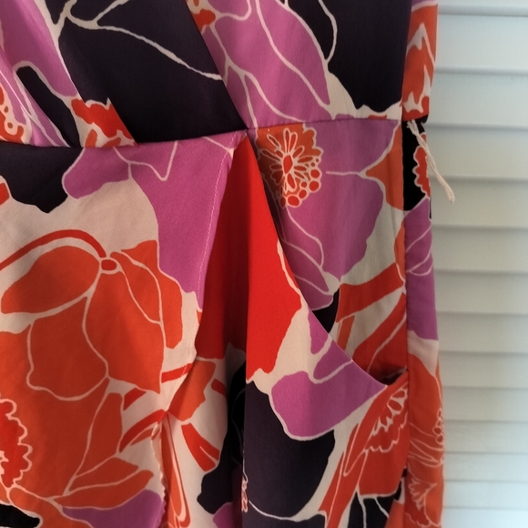 Banana Republic Vneck Sleeveless Floral Dress  Layered Size 0 - Picture 5 of 13